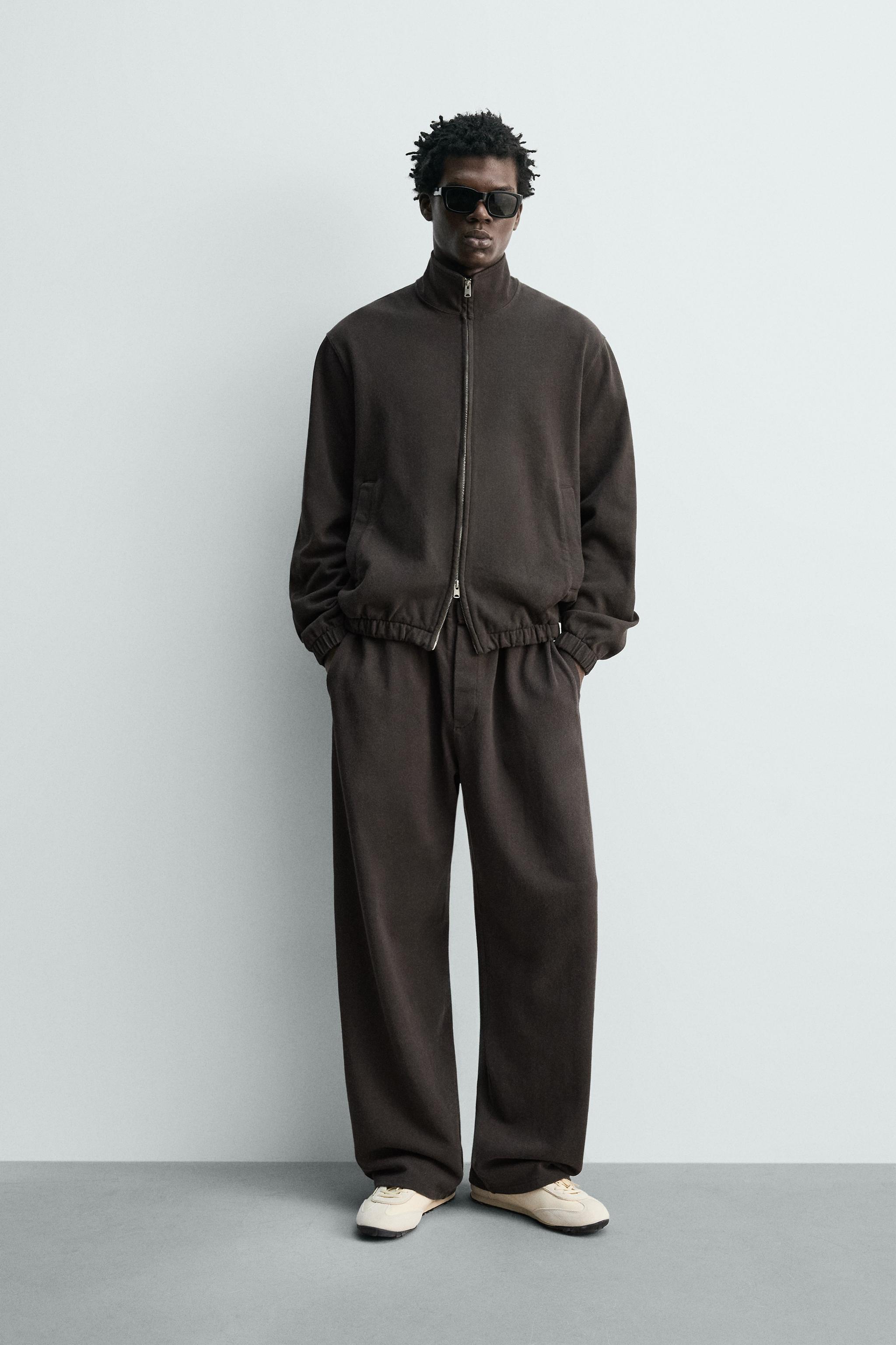 KNIT ZIP SWEATSHIRT